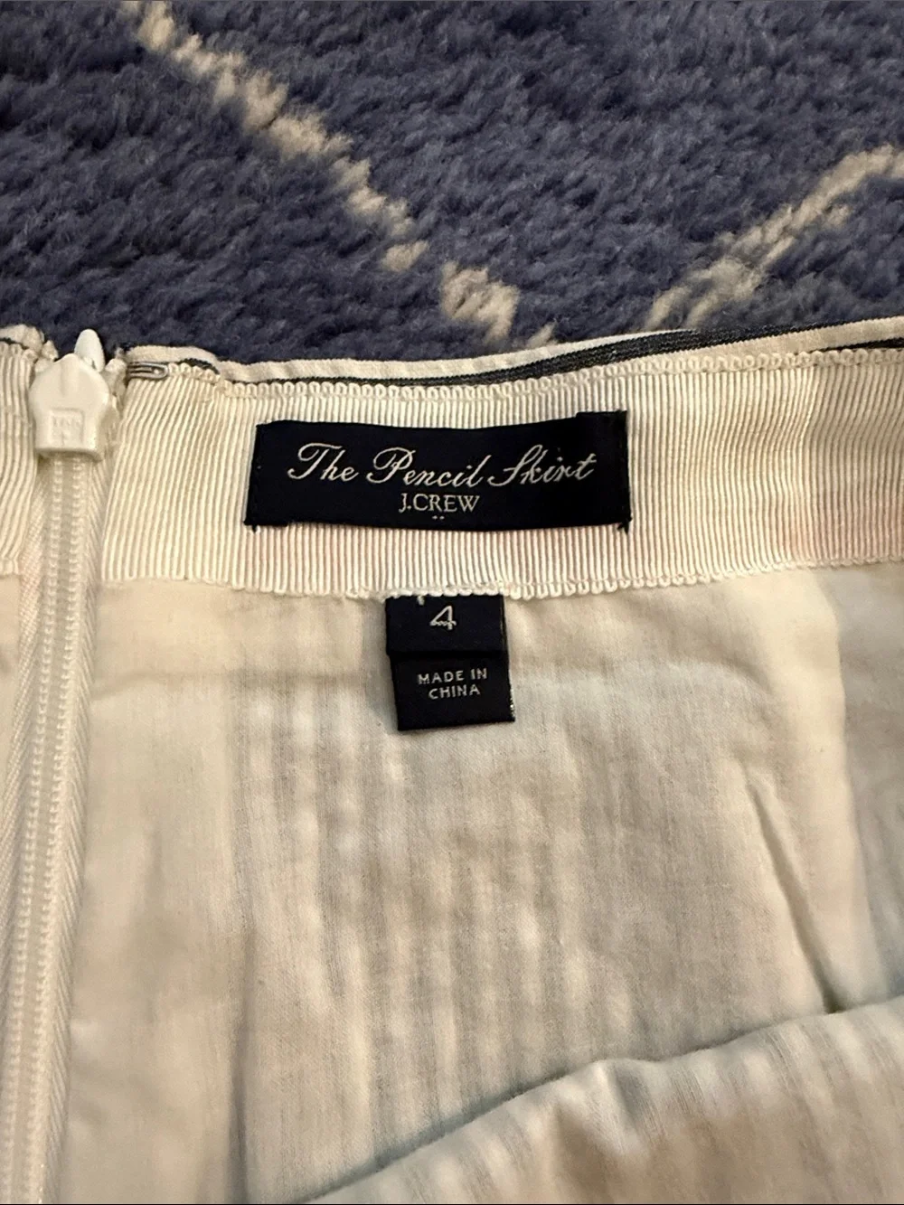 J. Crew Black & White Pinstripe Pencil Skirt - size 4